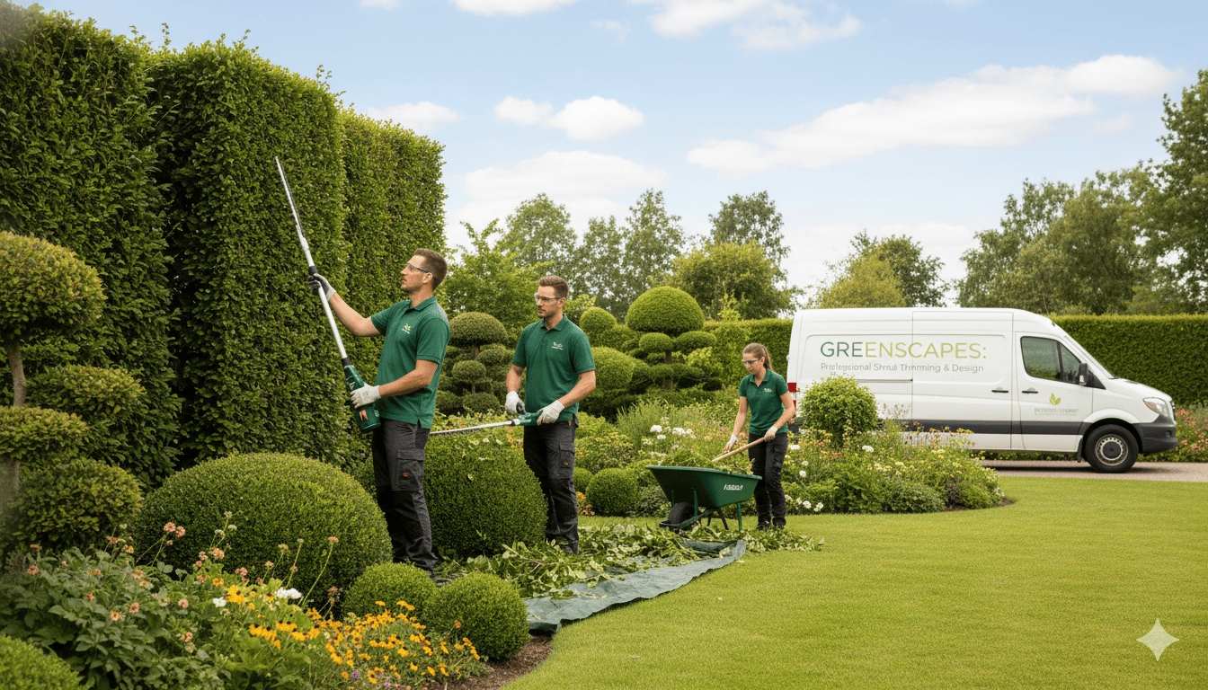 Professional shrub trimming service
